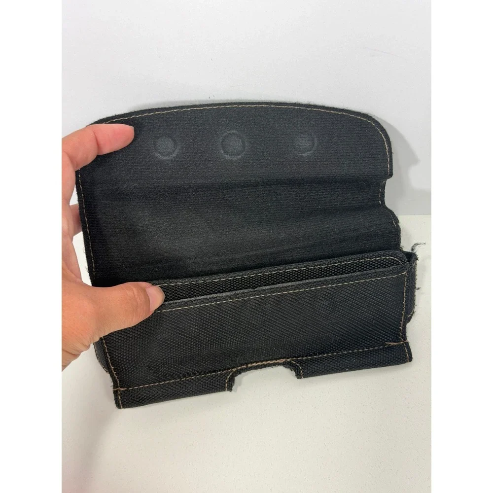 Perilogics Black Nylon Horizontal Universal Phone Holster Belt Clip Pouch Rugged
